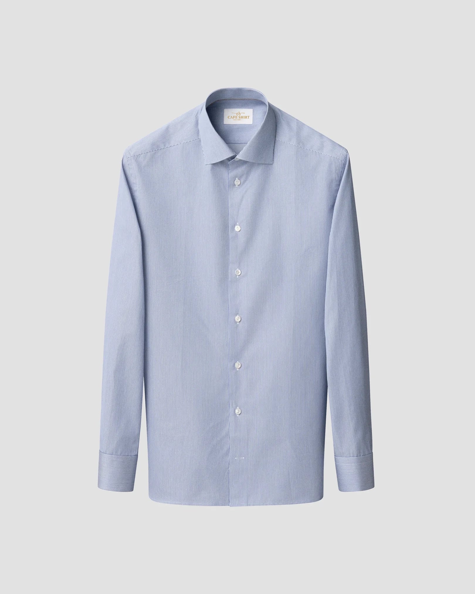 Blue Micro Stripe Supima Shirt – Cutaway Collar