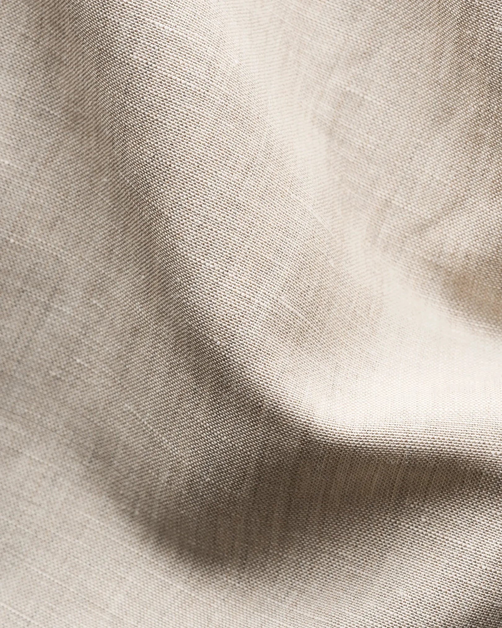 Beige Wool–Linen Chore Overshirt
