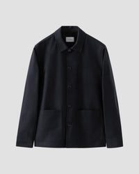 Navy Blue Canvas Overshirt