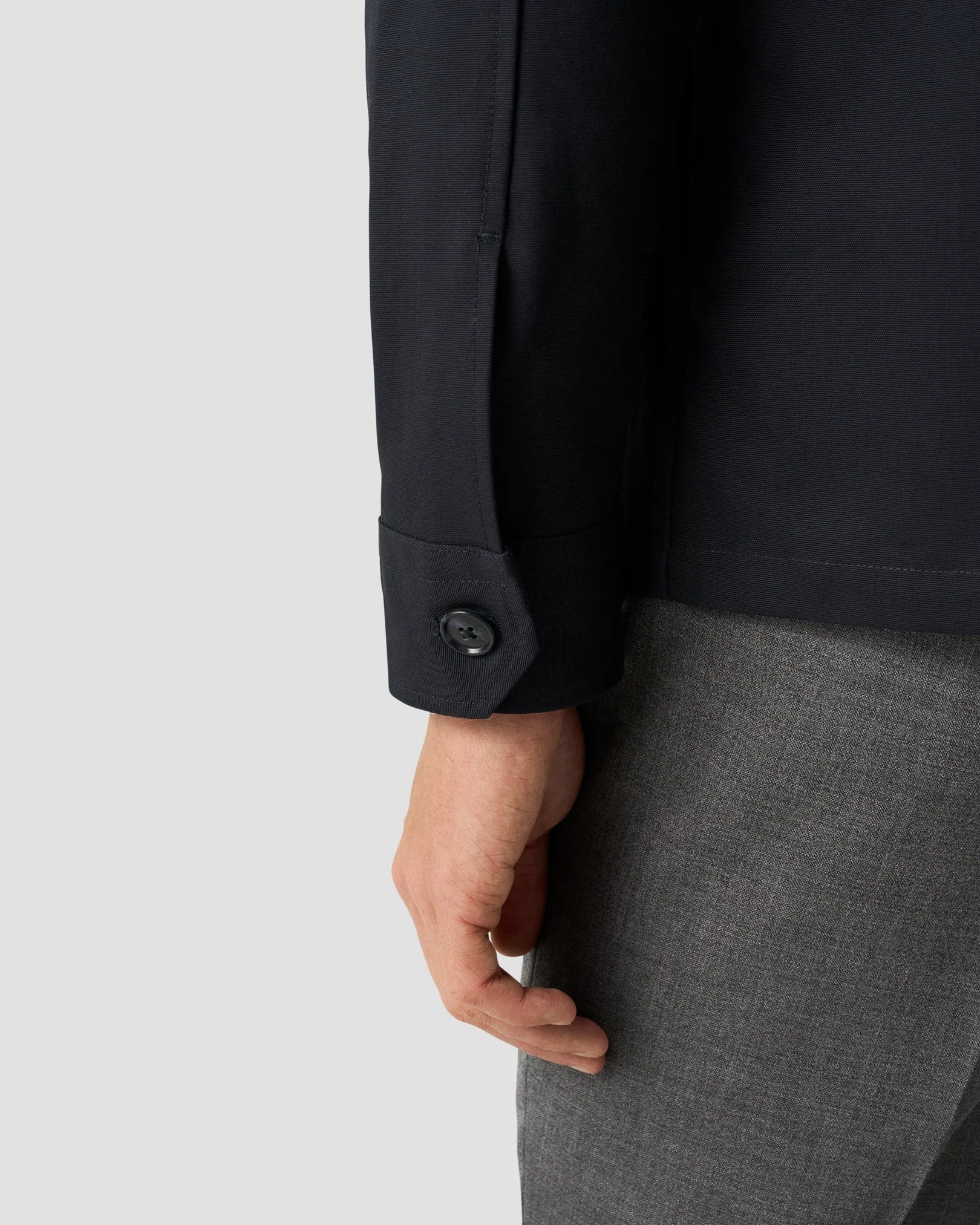 Navy Blue Canvas Overshirt