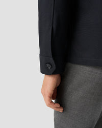Navy Blue Canvas Overshirt