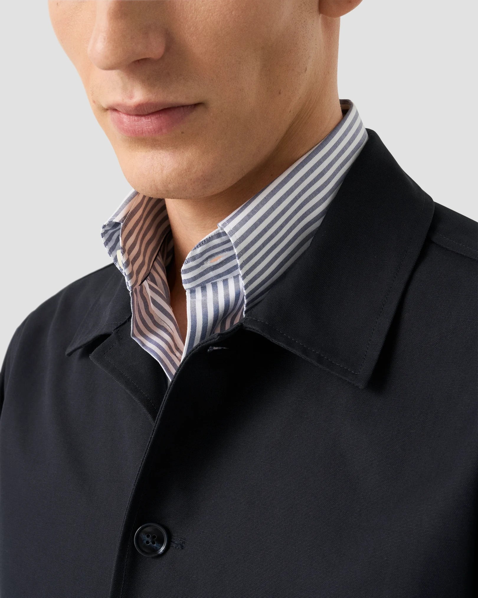Navy Blue Canvas Overshirt