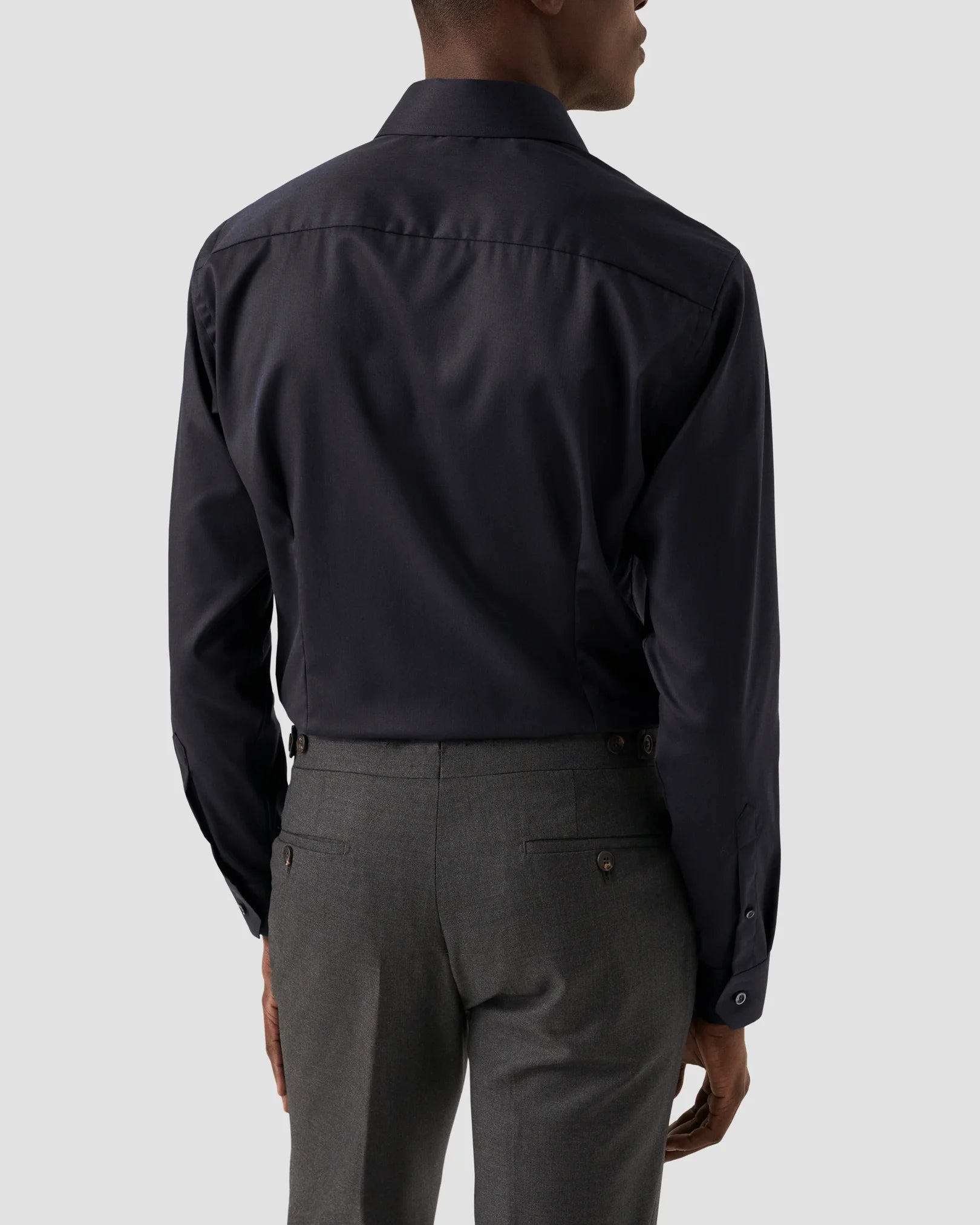 Navy Signature Twill Shirt – Slim Fit