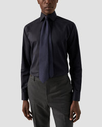 Navy Signature Twill Shirt – Slim Fit