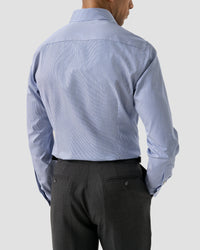 Blue Micro Stripe Supima Shirt – Cutaway Collar