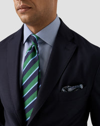 Blue Micro Stripe Supima Shirt – Cutaway Collar