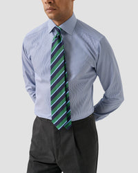 Blue Micro Stripe Supima Shirt – Cutaway Collar